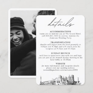 Indianapolis Wedding Vertical Details Enclosure Card