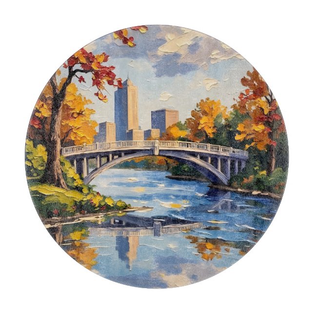 Indianapolis White Bridge Over the White River  Cutting Board (Front)