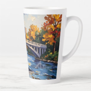 Indianapolis White Bridge Over the White River  Latte Mug