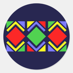 Indianisches Muster Native American pattern Classic Round Sticker