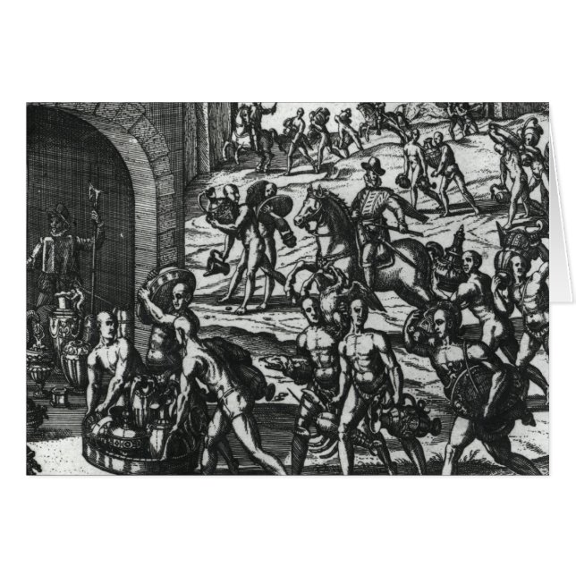 Indians bringing Balboa vases and gold objects (Front Horizontal)