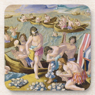 Indians diving for pearls, plate 93 from 'Venation Coaster