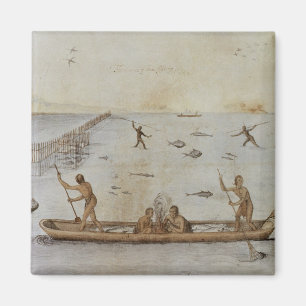 Indians Fishing Magnet