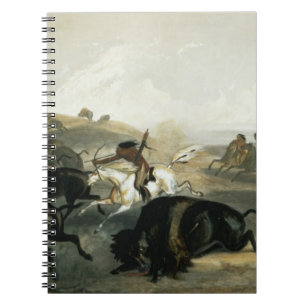 Indians Hunting the Bison, plate 31 from Volume 2 Notebook