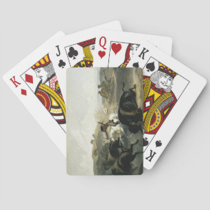 Indians Hunting the Bison, plate 31 from Volume 2 Playing Cards