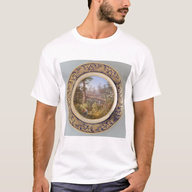 Indians in Sitka, Alaska Forest Plate (2953A) T-Shirt (Front)