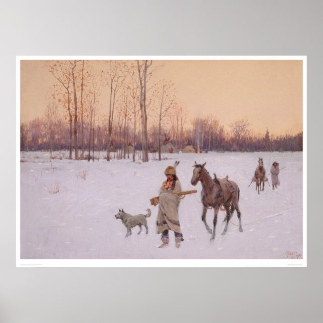 Indians in the Snow (0565A) Poster (Front)