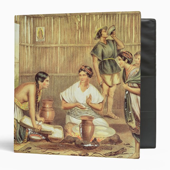 Indians Preparing Tortillas Binder (Front/Inside)