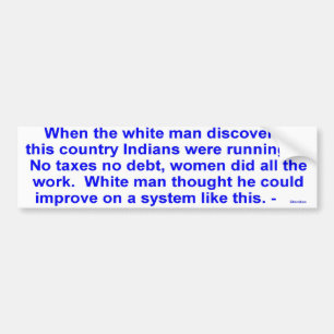 indians running bumper sticker