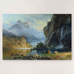 Indians Spear Fishing, Albert Bierstadt Jigsaw Puzzle