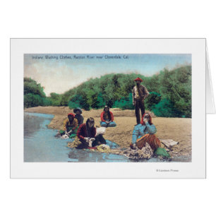 Indians Washing Clothes in the Russian River