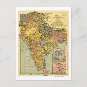 IndiaPanoramic MapIndia Postcard