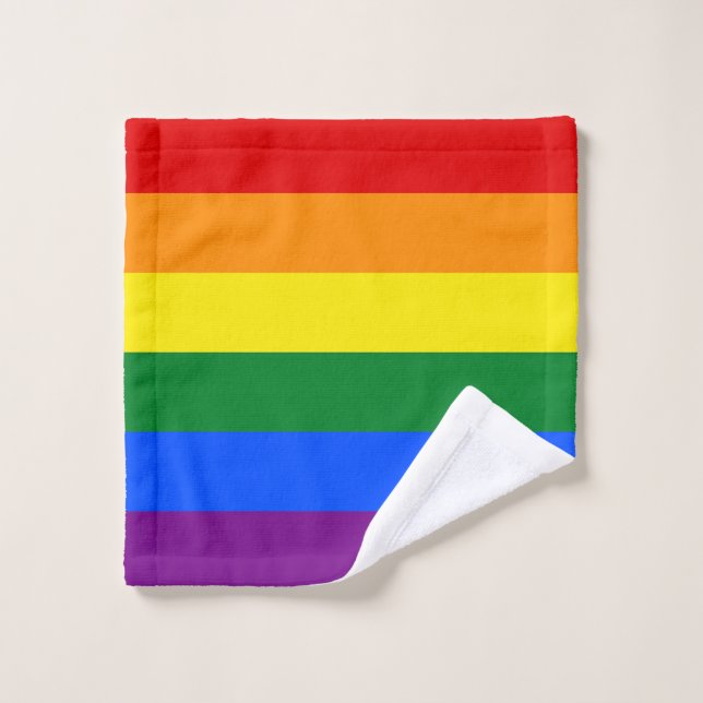 Indicateur Gay pride arc-en-ciel (Gant de toilette)