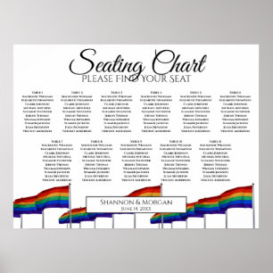 Indicateurs gay pride 11 Tableau de sièges Mariage