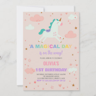 Indicateurs Unicorn Invitations d'anniversaire