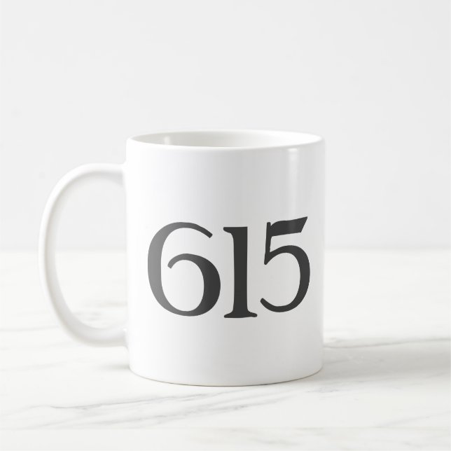 Indicatif régional 615 (Nashville) Mug de café (Gauche)