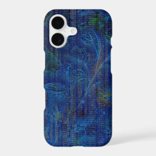 Indice Décoratif de Fleurs Fond Navy