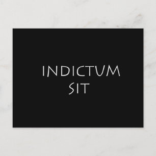 Indictum sit postcard