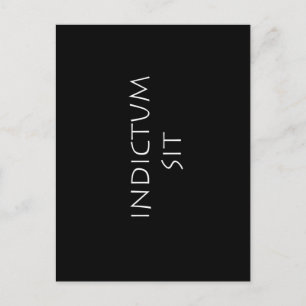 Indictum sit postcard