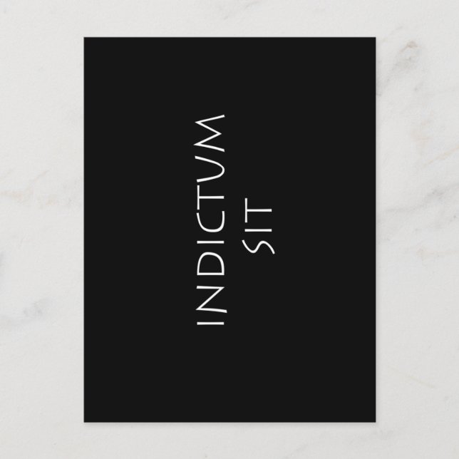 Indictum sit postcard (Front)