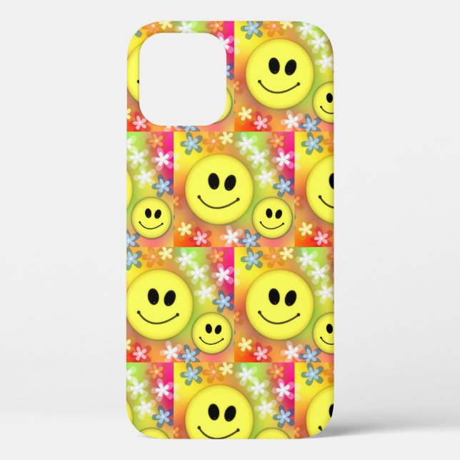 Indie Aesthetic Indie Kid Smiley Face Pattern Y2K Case-Mate iPhone Case (Back)
