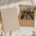 INDIE Bohemian Beige and Terracotta Photo Wedding Invitation<br><div class="desc">This wedding invitation features an edgy handwritten font and modern minimalist design with a bohemian beige and burnt orange colour combination. Easily change the colours and edit *most* wording to meet the needs of your occasion. This invite is perfect for your contemporary,  industrial,  or bohemian wedding celebration.</div>