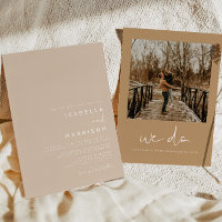 INDIE Bohemian Beige and Terracotta Photo Wedding