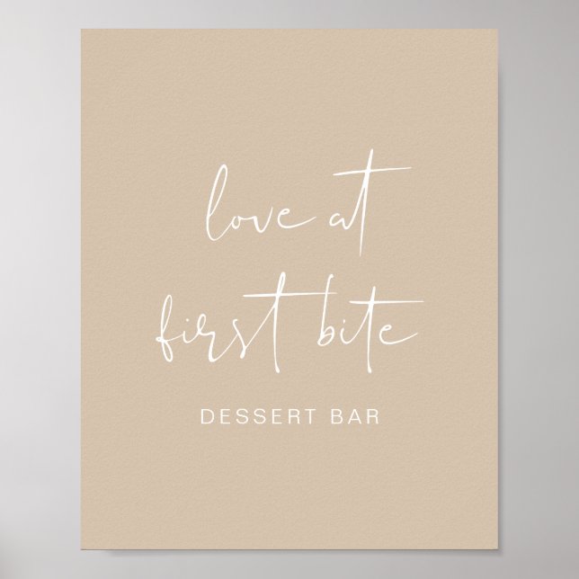 INDIE Bohemian Earth Toned Beige Dessert Bar   Poster (Front)