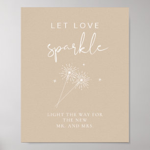 INDIE Bohemian Wedding Sparkler Send Off Poster