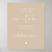 INDIE Boho Beige Baby Address the Envelope Sign