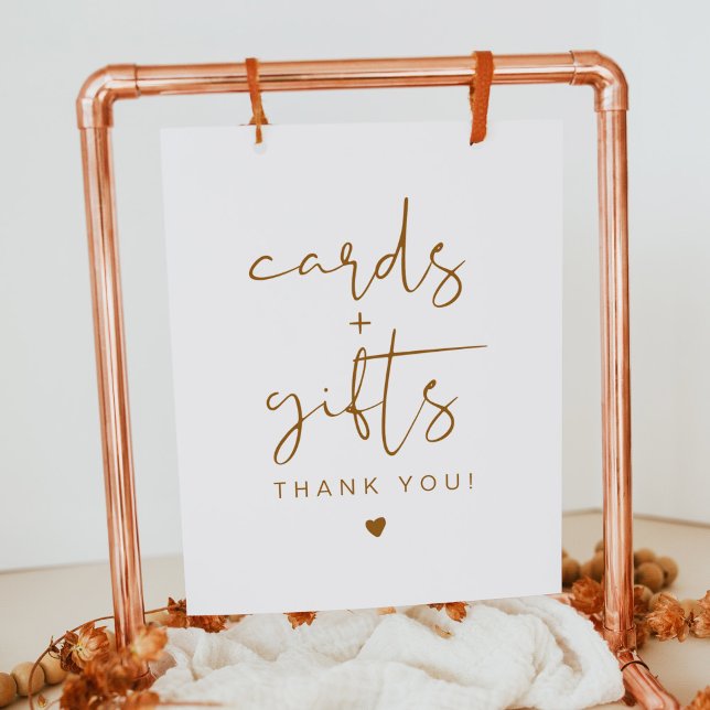 INDIE Boho Burnt Orange Cards & Gifts Sign (Creator Uploaded)