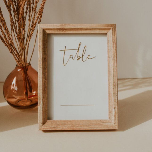 INDIE Boho Burnt Orange Wedding Blank Table Number (Creator Uploaded)