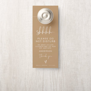 INDIE Boho Earth Toned Affichette de porte Wedding