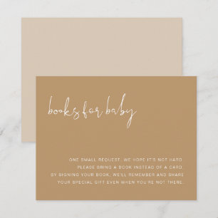 INDIE Boho Earth Toned Beige Books For Baby Card
