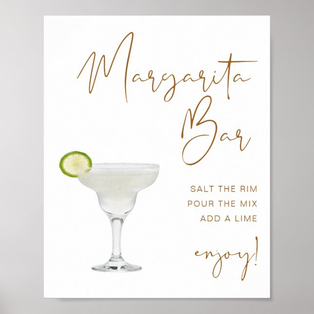 INDIE Boho Minimalist Margarita Bar Sign (Front)