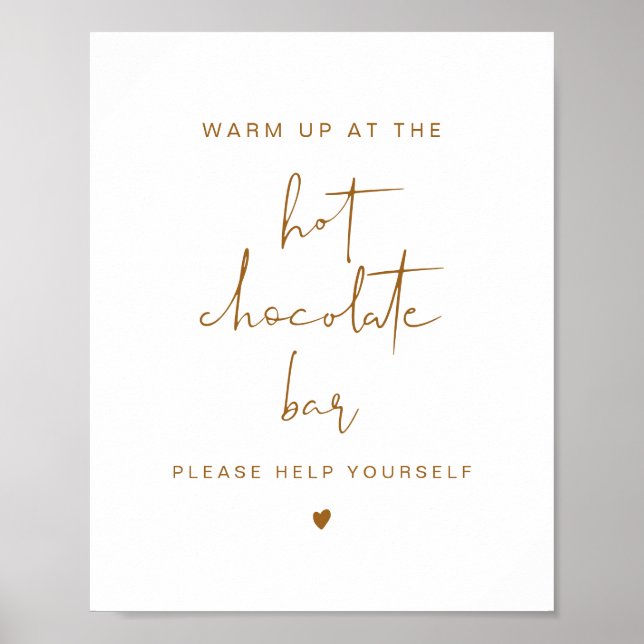 INDIE Boho Terracotta Hot Chocolate Bar Sign (Front)