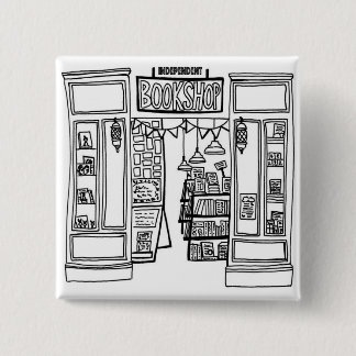 Indie Bookshop Square Badge 2 Inch Square Button