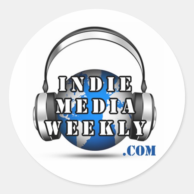 Indie Media Weekly Round Logo Sticker (Front)