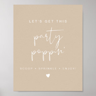 INDIE Modern Boho Popcorn Bar Wedding Sign
