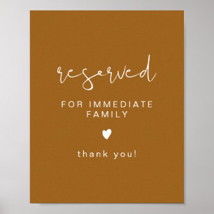 INDIE Modern Boho Wedding Reserved Seating Sign