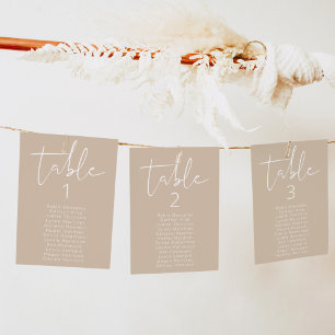 INDIE Vertical Modern Boho Table Carte de siège