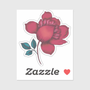 Indienne design flower illustration - Viva Magenta