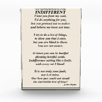 INDIFFERENT poemPrint, Value Poster Paper (Matte)