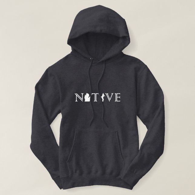 INDIGÈNE du Michigan des hommes avec le sweat - (Design devant)