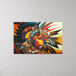 Indigenous Abstract Art, Native American Art Canvas Print