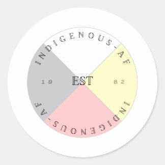 Indigenous AF Medicine Wheel Classic Round Sticker
