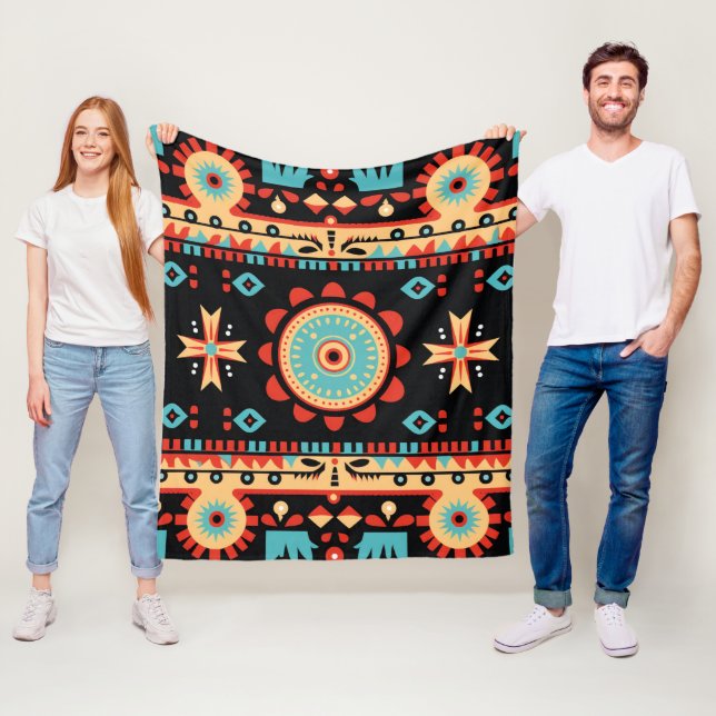 Indigenous Cherokee Nation Fleece Blanket (In Situ)