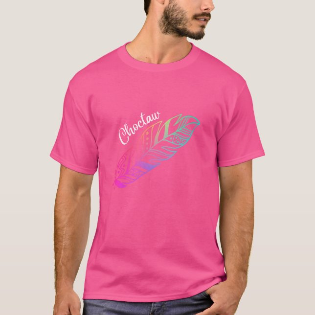 Indigenous Feather Tee Native American Choctaw Tri (Front)