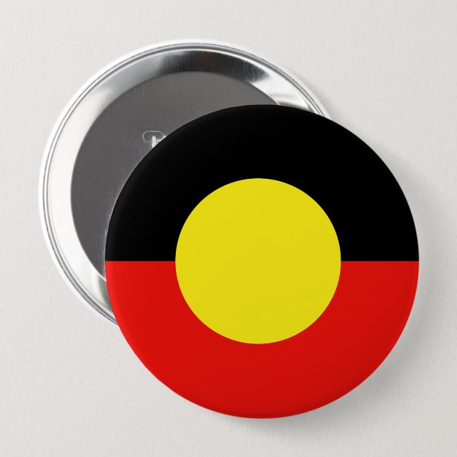 Indigenous Flag 4 Inch Round Button (Front & Back)