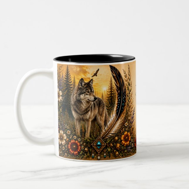 Indigenous Heritage Wolf Mug (Left)